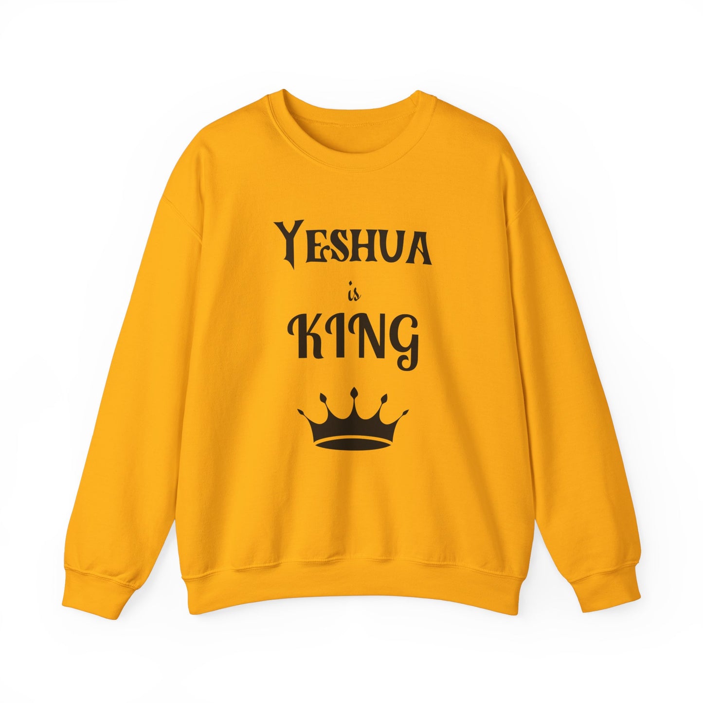 Yeshua is King Sweatshirt for Him or Her, Christian Clothing, Hebrew Gift