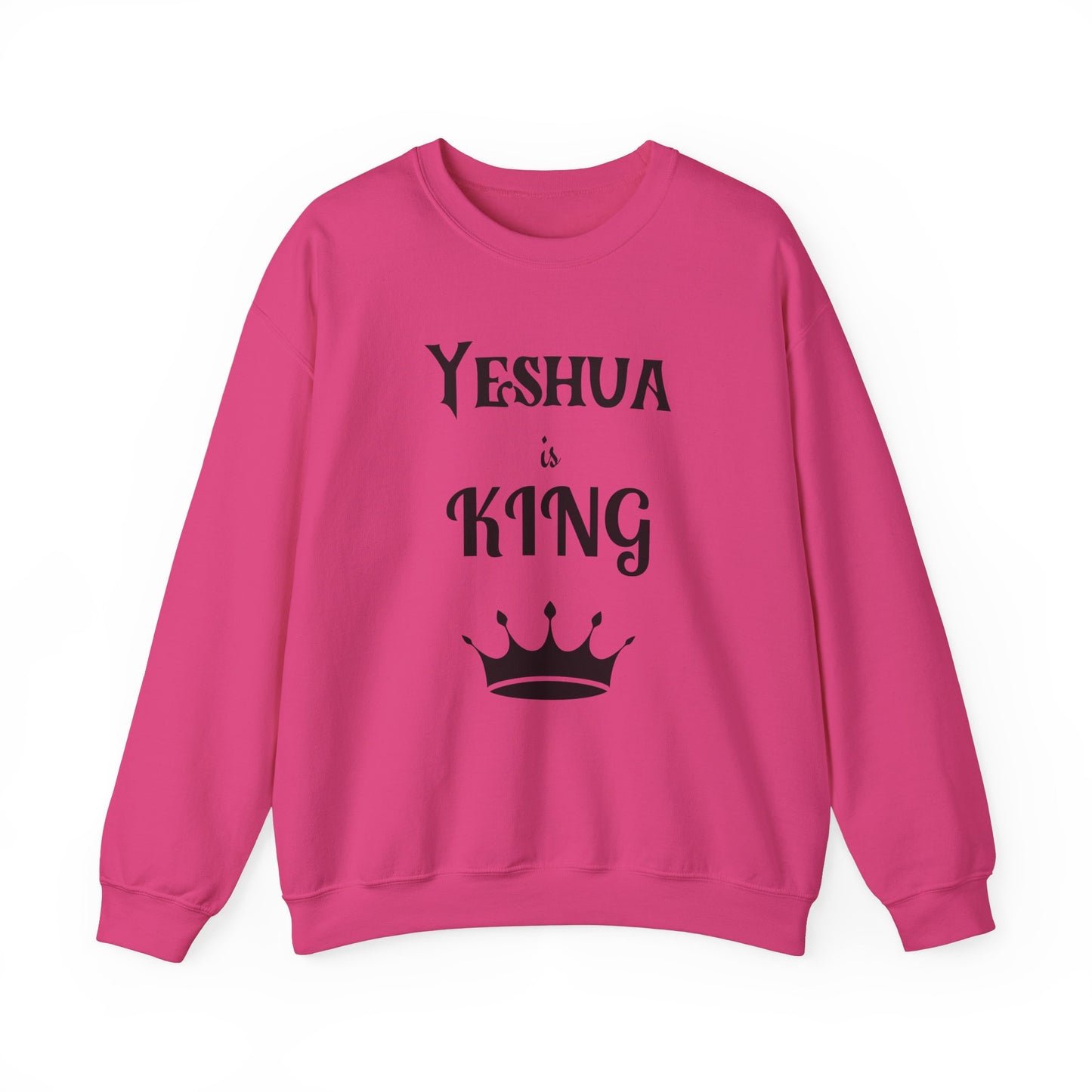 Yeshua is King Sweatshirt for Him or Her, Christian Clothing, Hebrew Gift