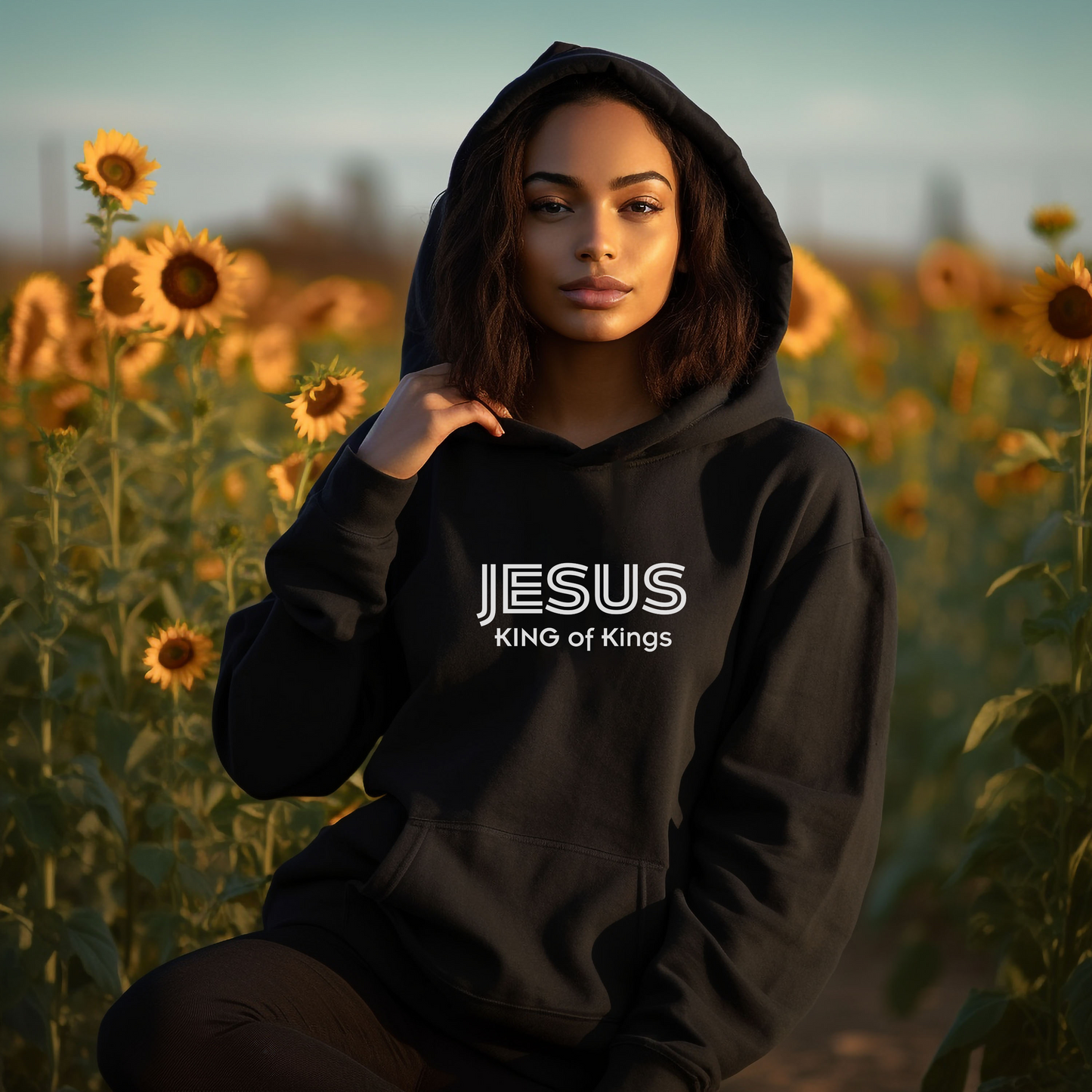 Jesus King of Kings Faith Hoodie Gift for Men or Women