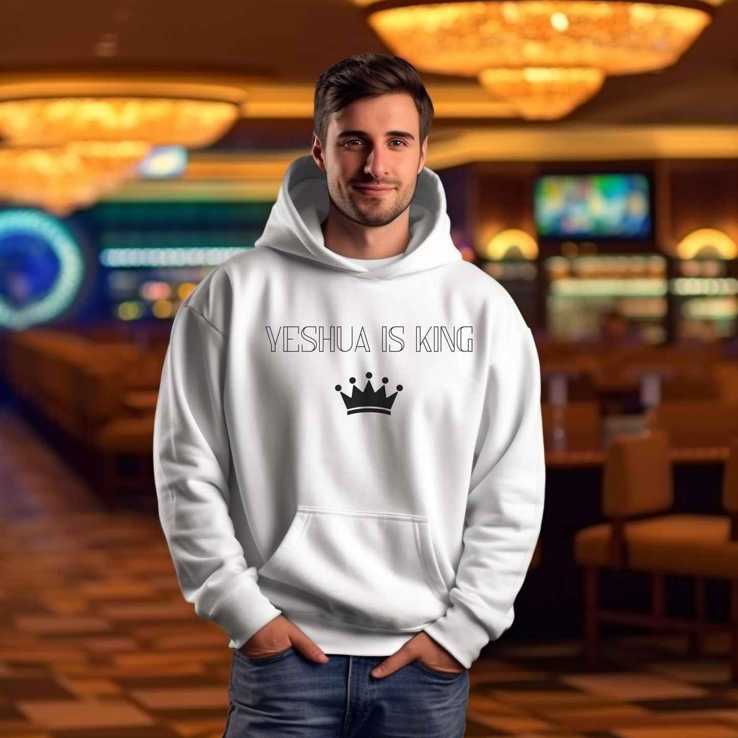 Yeshua is King Crown Hoodie Men and Women Faith Clothing