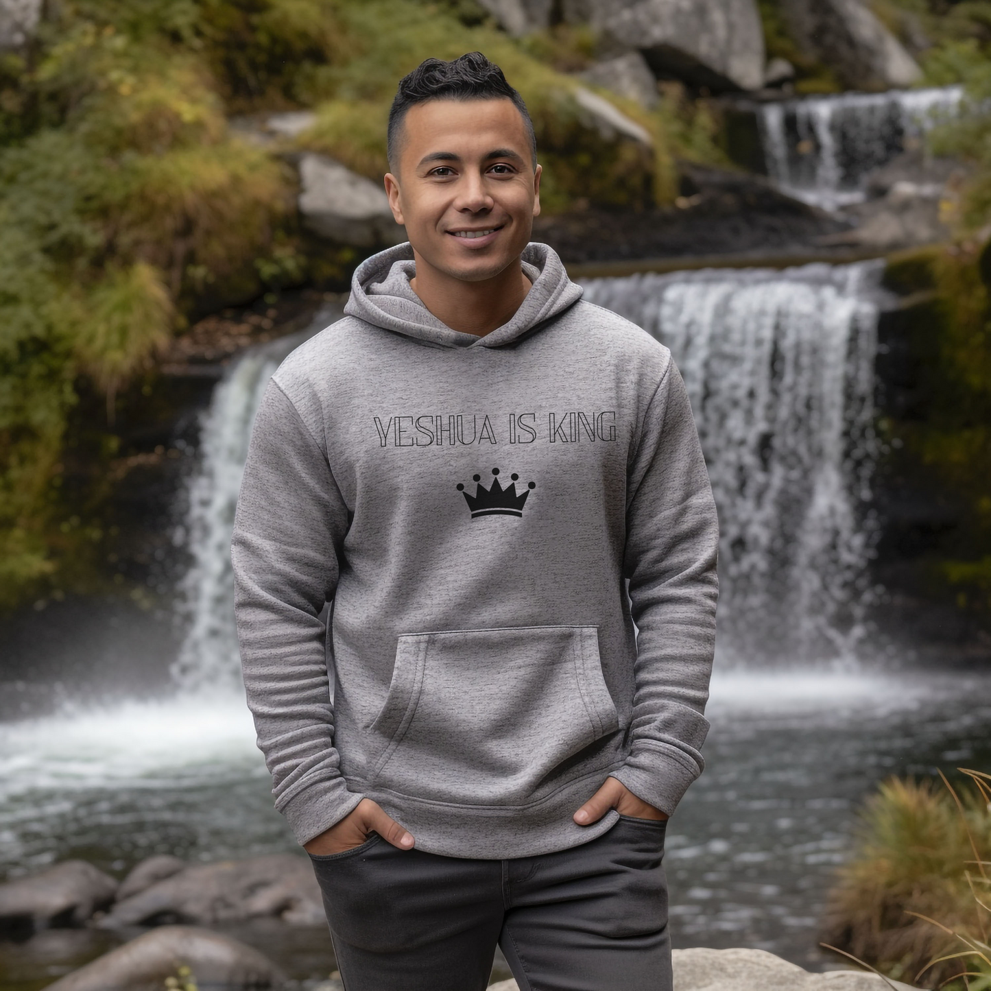 Yeshua is King Crown Hoodie Men and Women Faith Clothing