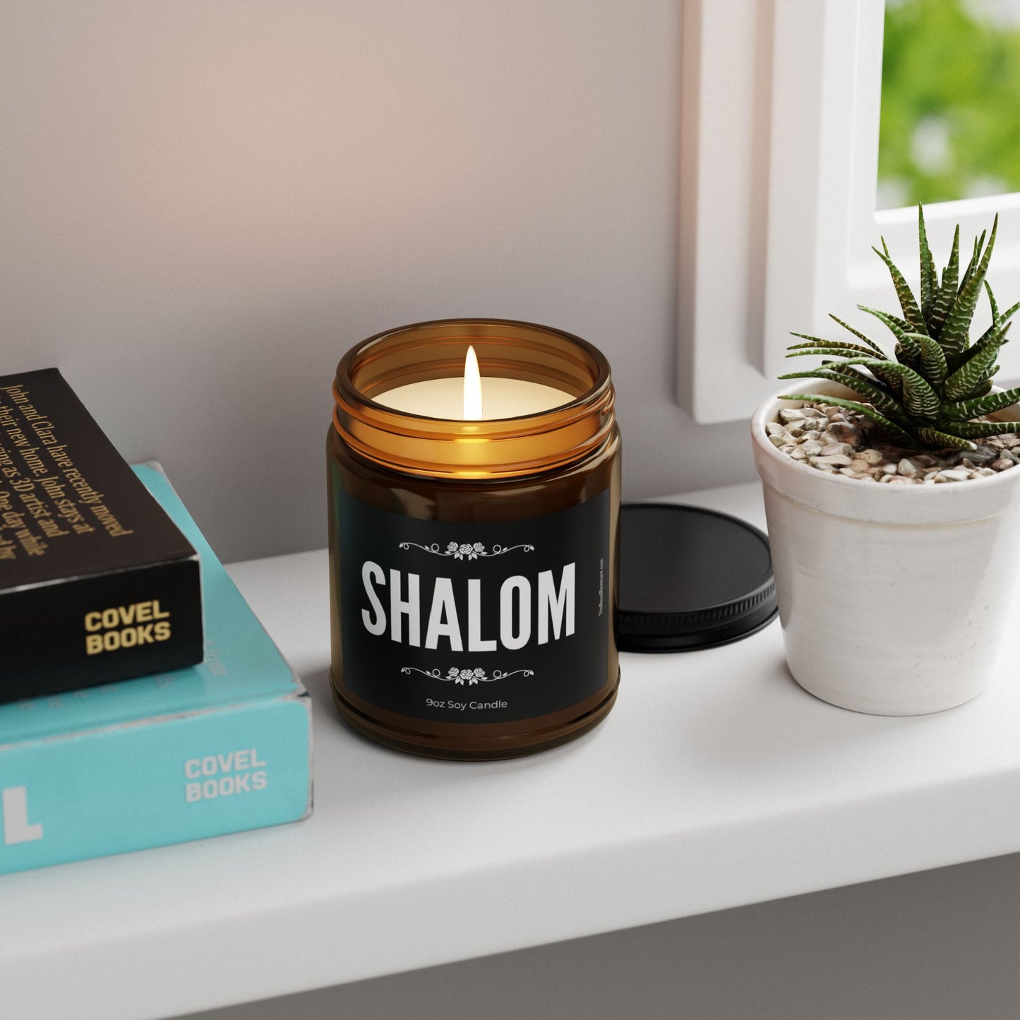 Shalom Christian Hebrew Candle, 9oz Soy Inspirational Gift for Him, Her, Friend, Mother, Israelite