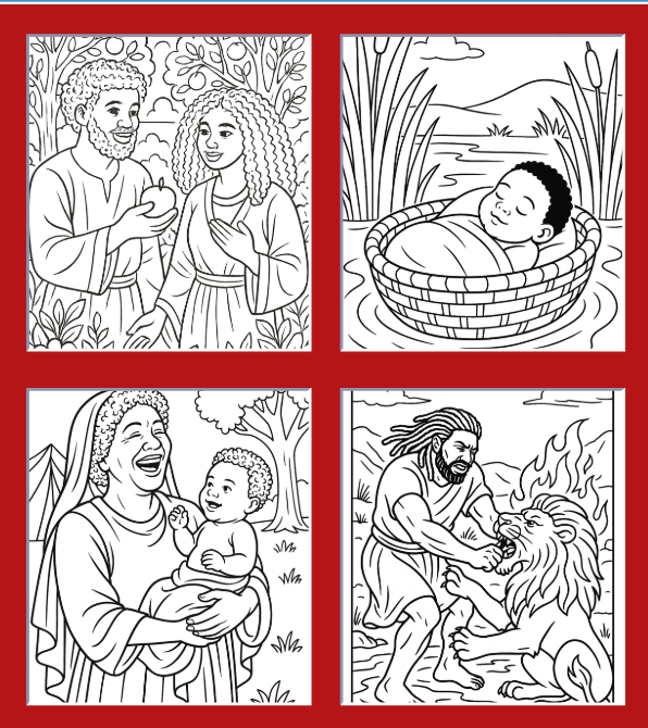 Bible Stories Coloring Book: 40 Inspirational Scenes from the Old and New Testament