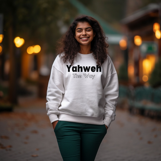 Yahweh The Way Collegiate Sweatshirt for Men and Women Faith Hebrew Clothing