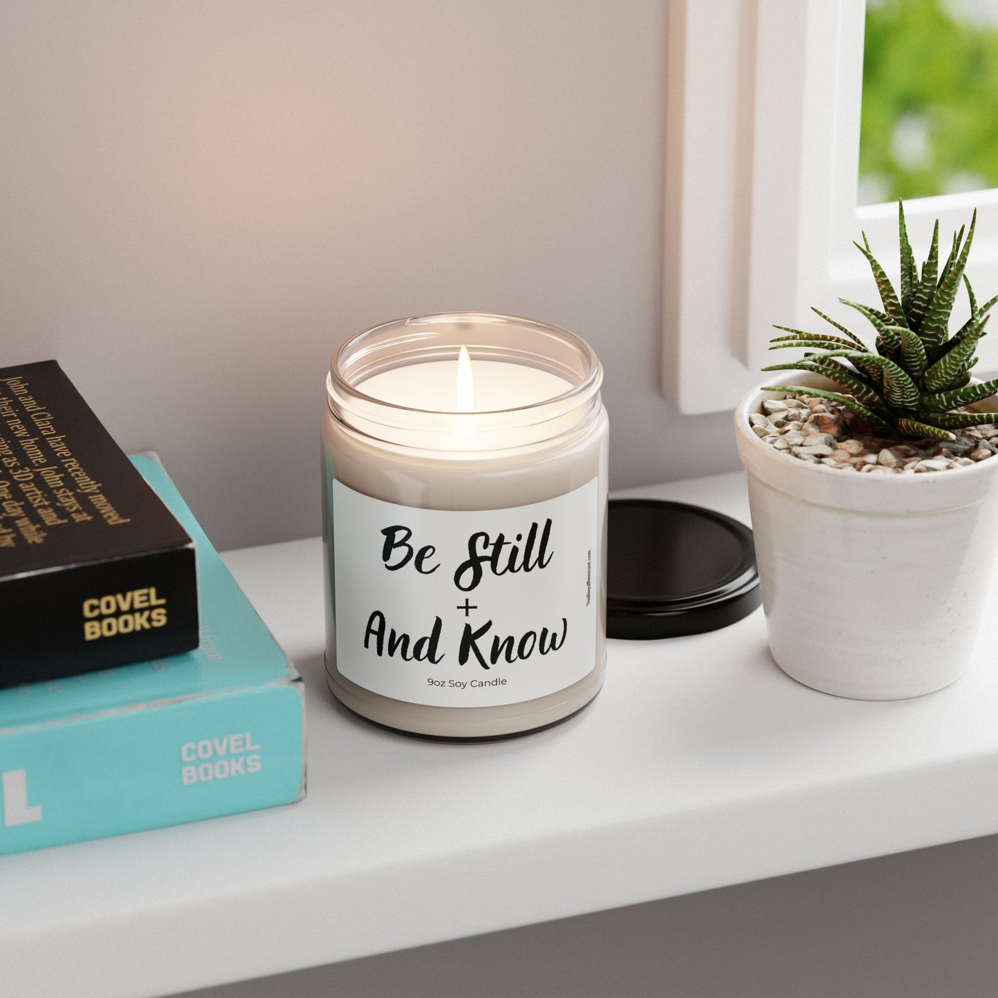 Be Still and Know Inspirational Faith Soy Candle, 9oz Scripture Bible Verse Gift