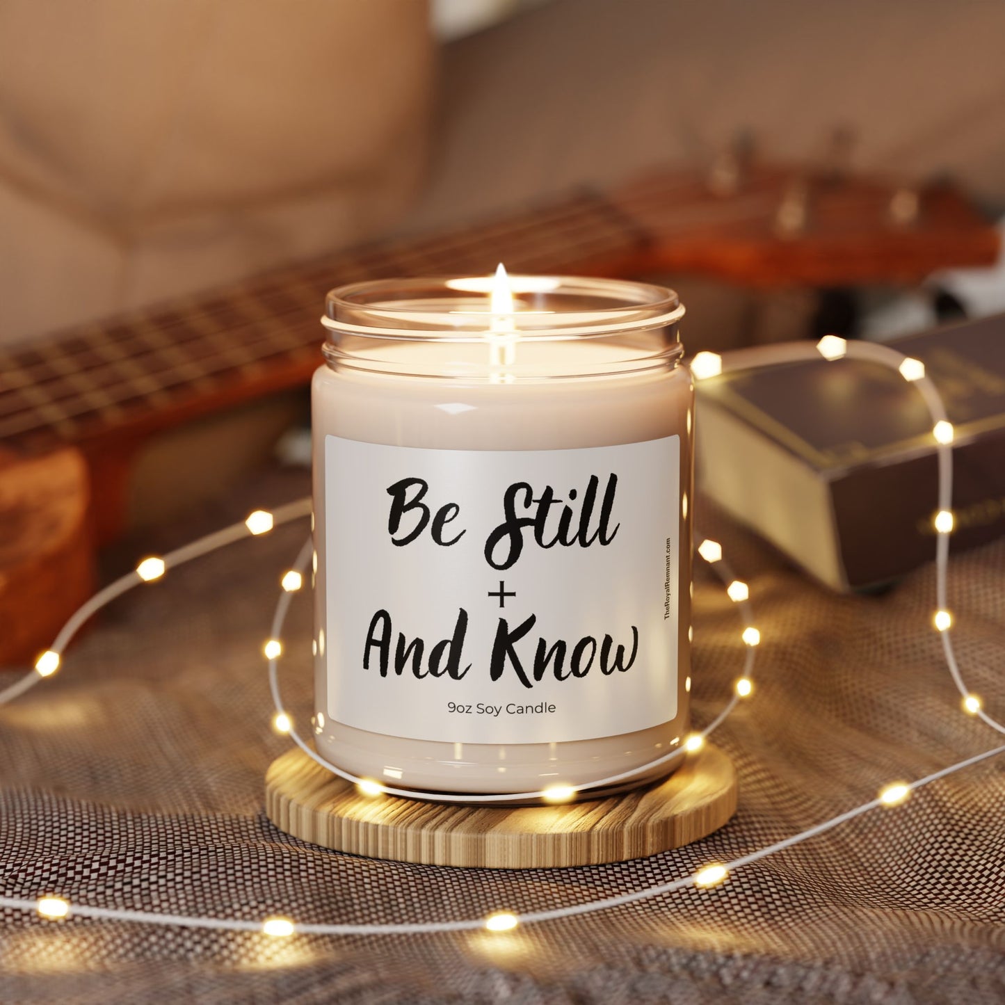 Be Still and Know Inspirational Faith Soy Candle, 9oz Scripture Bible Verse Gift