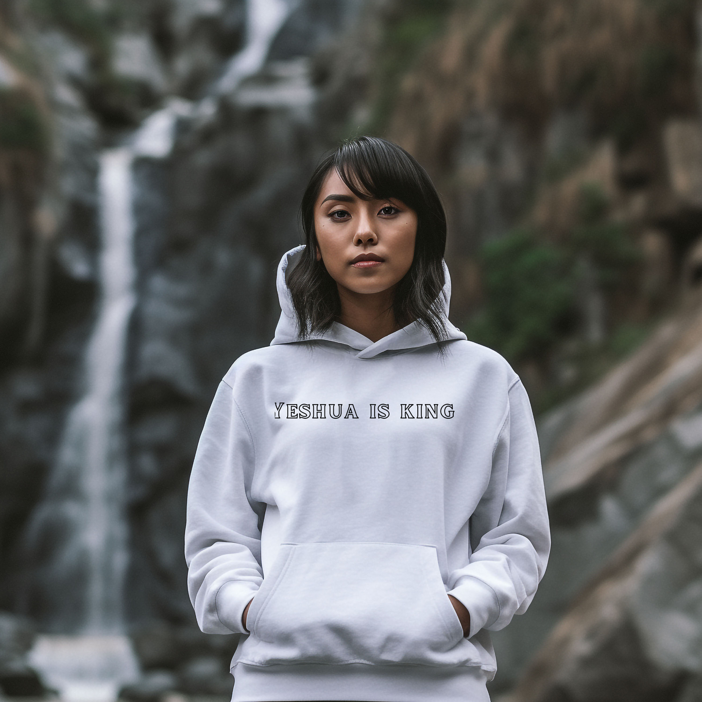 Yeshua is King Hoodie Hebrew Israelite Christian Faith Clothing