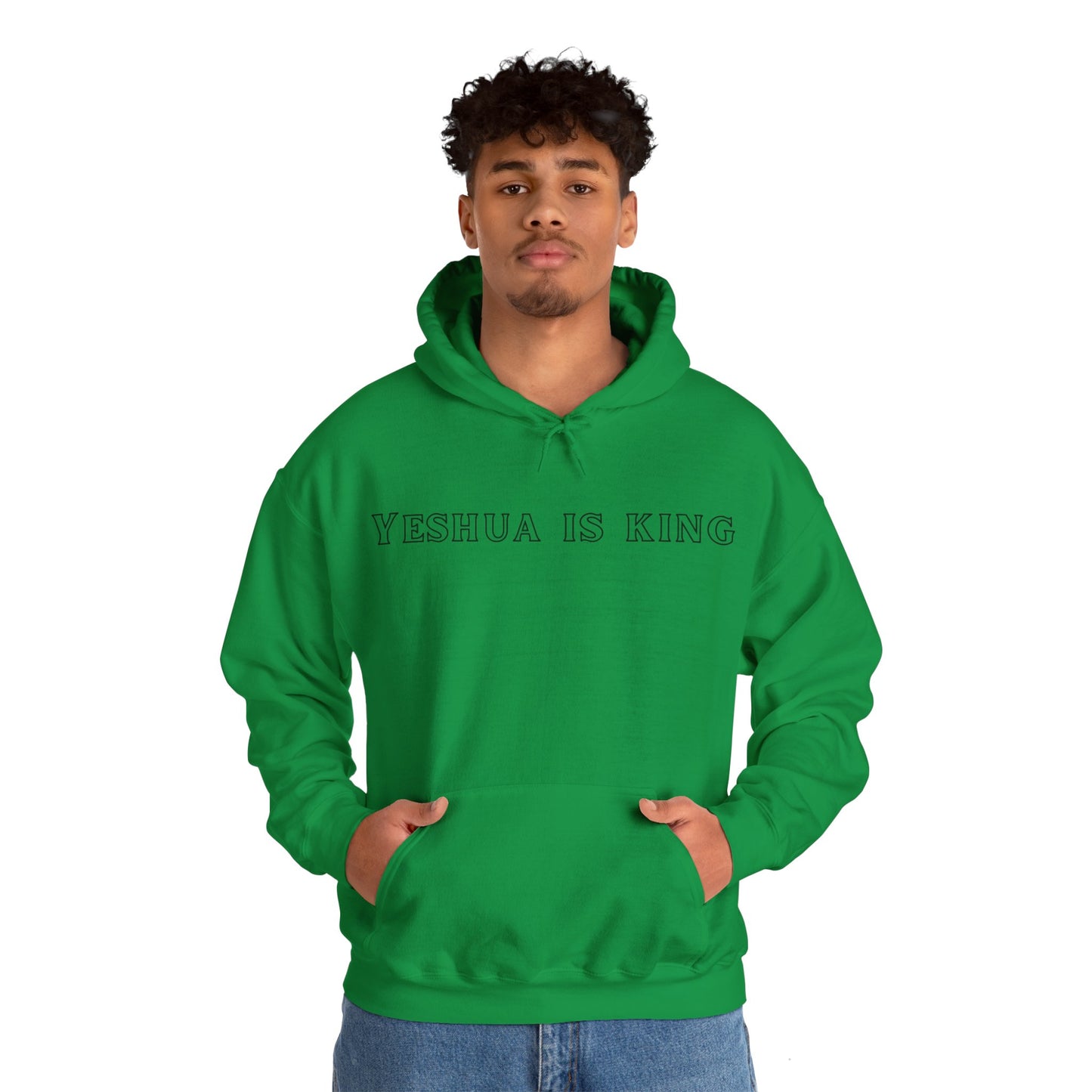 Yeshua is King Hoodie Hebrew Israelite Christian Faith Clothing
