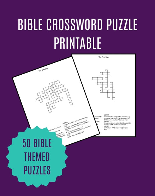 50 Bible Crossword Puzzles for Adults